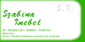 szabina knebel business card